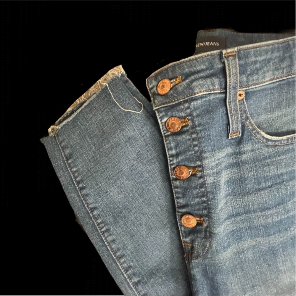 J Crew Pants Womens Size 30 Blue Toothpick Buttonfly Denim - Picture 3 of 6